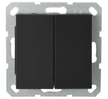 Jasmart G Черный матовый Выключатель 2-кл проходной 10A 250V~