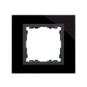 Simon 82 Nature Чёрный/Графит/Стекло Рамка 1-ая