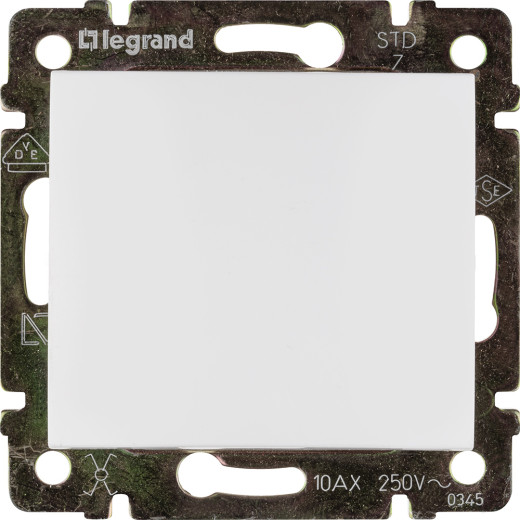 Переключатель перекрёстный одноклавишный - Legrand Valena - 10А 250В схема 7 винтовые зажимы - белый