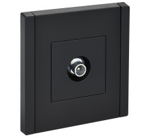 IEK FORTE&PIANO Черный Розетка TV проходная FP129