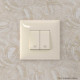 Кнопка двухклавишная в стену, Avanti, ванильная дымка