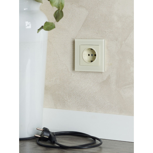 BRITE Роз. с з/к без з/ш 16А РС11-1-0-БрКр беж. IEK