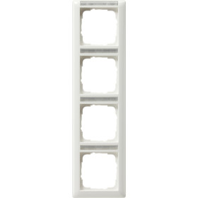 Gira Standard 55 Белый глянцевый Рамка 4-ая вертикальная с полем для надписи