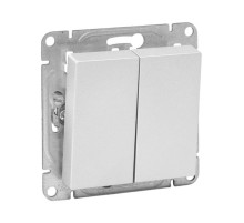 EKF Эпика Механизм выключателя, двухклавишный, проходной, алюминий.