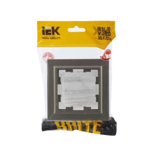 BRITE Рамка 1-мест. IP44 РУ-1-БрШ-44 шамп. IEK