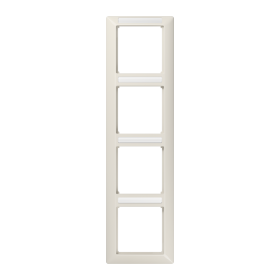 JUNG Рамка 4-кратная вертикальная с полем для надписи слоновая кость