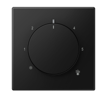 JUNG LS990 Черный матовый Накладка регулятора теплого пола (мех. FTR231)