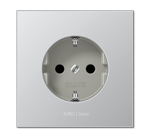 JUNG EcoProfi Алюминий Розетка с/з, автозажим