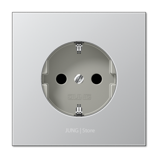 Розетка SCHUKO®, термопласт, алюминий