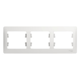 Systeme Electric Glossa Бел Рамка 3-ая, горизонтальная