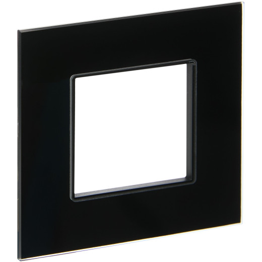 SKANDY Рамка 1-мест. SK-F21Bl стекло черн. IEK