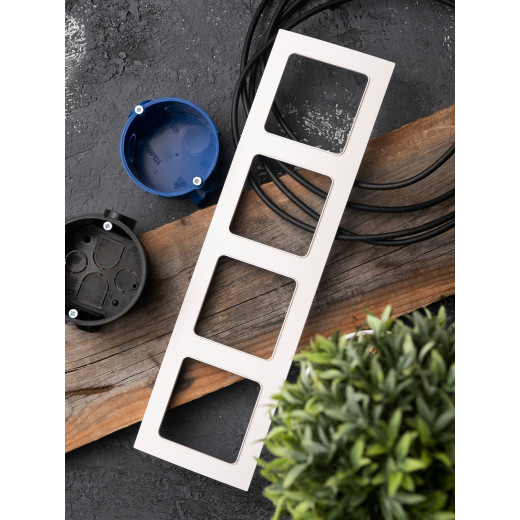 Стокгольм Рамка 4-местная белая EKF PROxima