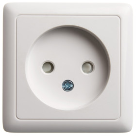 Systeme Electric ХИТ наруж Бел Розетка б/з со шторками, с изолирующей пластиной, 16А, 250В