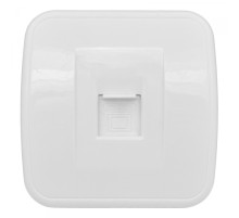 EKF Basic Минск Белый Розетка RJ-45, 1А, 120В, ОП.