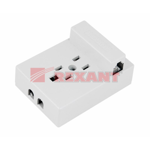 Универсальная телефонная розетка, белая (50 шт/уп)  REXANT