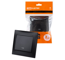 TDM Выключатель 1 кл. с подсветкой 10А графит 