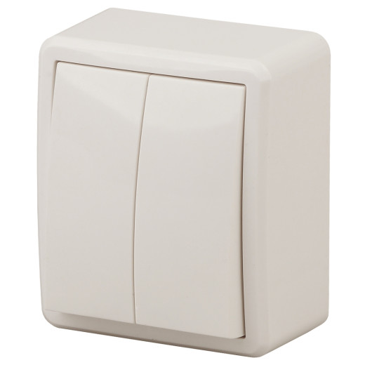 Выключатель ЭРА Эксперт 11-1204-02 двойной 10АХ-250В IP20 ОУ слоновая кость