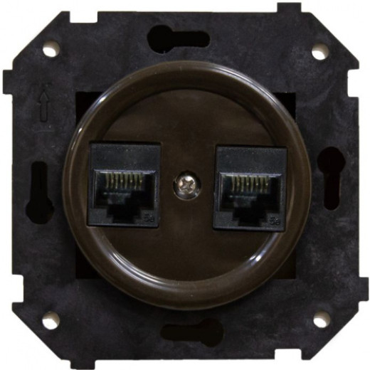 механизм компьютерной розетки + накладка