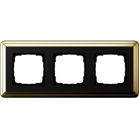 Gira ClassiX Латунь/Черный Рамка 3-ая