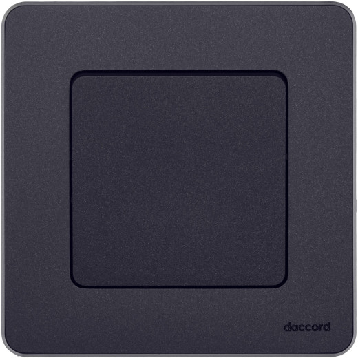 Выключатель кнопочный одноклавишный - Legrand/Daccord Inspiria - с нормально-открытым контактом 6А 250В безвинтовые зажимы - антрацит