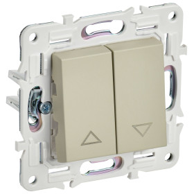 IEK SKANDY Бежевый Выключатель жалюзи 10А SK-V12B