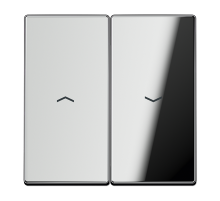 JUNG LS 990 Блестящий хром Клавиша 2-ая жалюзийная