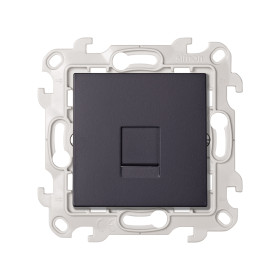 Simon 24 Графит Розетка RJ45 кат. 5е UTP