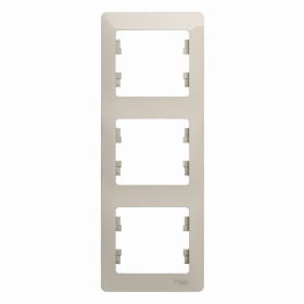 Systeme Electric Glossa Молочный Рамка 3-ая, вертикальная