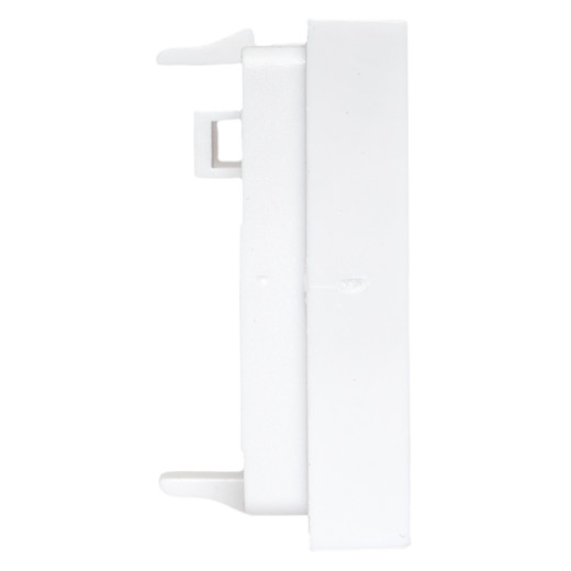 Вставка розеточная TERACOM PRO 45x45мм формат Mosaic на 2 модуля Keystone со шторками и маркерами белая