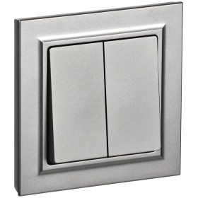 IEK BRITE Сталь Выключ. 2-кл. 10А в сборе ВСР10-2-0-БрС