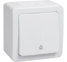 IEK GERMES PLUS ВСк20-1-0-ГПБ Выключатель 1кл кноп. о/у IP54 (цвет клавиш: белый)