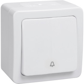 IEK GERMES PLUS ВСк20-1-0-ГПБ Выключатель 1кл кноп. о/у IP54 (цвет клавиш: белый)