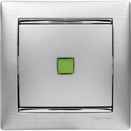 Рамка 1 пост - Legrand Valena - алюминий матовый