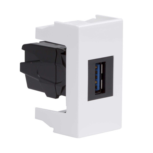 USB 3.0 розетка, Viva, белая, 1 мод.
