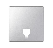 Simon 82 Detail Алюминий Накладка Розетки ТЛФ 1-ой