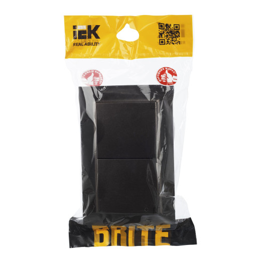 BRITE Роз. 2-я с кр. 16А в сб IP44 РСбш12-3-44-БрТБ бр. IEK