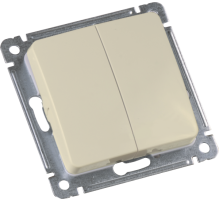 Hegel Мастер внутр Слоновая кость ВС10-451-01 Выключатель 2-клавишный, механизм