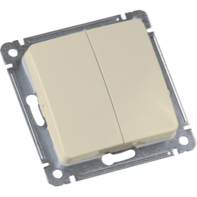 Hegel Мастер внутр Слоновая кость ВС10-451-01 Выключатель 2-клавишный, механизм