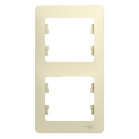 Systeme Electric Glossa Беж Рамка 2-ая, вертикальная