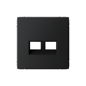 Systeme Electric ArtGallery Карбон Накладка двойная для информационных функций типа Keystone