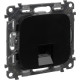 Valena ALLURE.Информационная розетка одиночная RJ45 Кат.5е UTP.С лицевой панелью.Антрацит