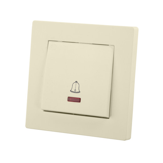 Кнопка звонка с подсветкой 6А сл. кость 