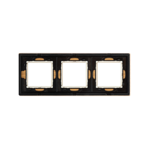 Рамка из натурального дерева 3 поста (6 мод.), Avanti, беленый дуб