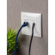 Валенсия розетка RJ-45+RJ11 2-местная белая EKF PROxima