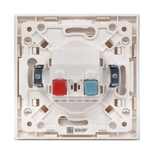 Стокгольм Механизм Розетки 1-местной с/з 16А автоматические клеммы белый с защ. штор. EKF PROxima