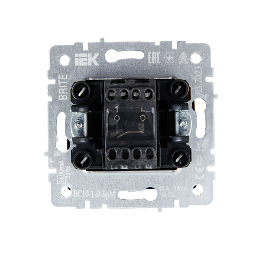 BRITE Выключ. 1-кл. 10А ВС10-1-0-БрМ мар. IEK