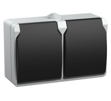 IEK FORS РСб22-3-ФСр Розетка двухместная с з/к для открытой установки IP54