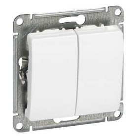 Systeme Electric Glossa Бел Выключатель 2-клавишный, сх.5, 10АХ