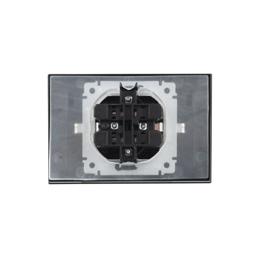 BRITE Роз. 2-я с кр. 16А в сб IP44 РСбш12-3-44-БрЧ черн. IEK