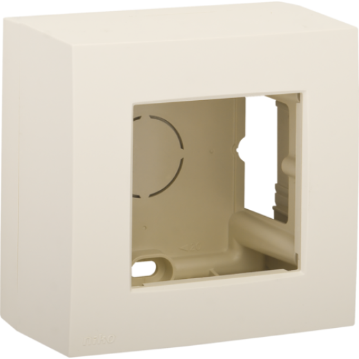 Монтажная коробка, накладная, слоновая кость